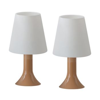 Martinez - lámpara de mesa de plástico, blanco, 9 cm, e14
