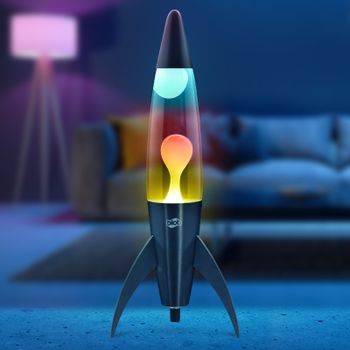 Blob Lamps 17" Rocket Matt Black Lava Lamp - Sunset