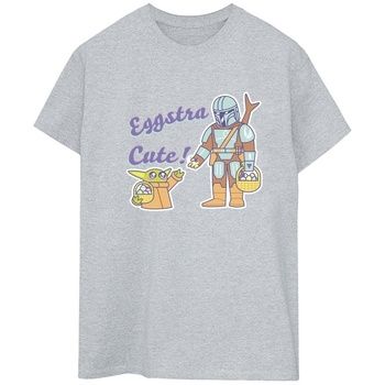 Disney Camiseta manga larga The Mandalorian Eggstra Cute para mujer