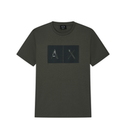ax armani exchange para hombre 8nztckz8h4zm8317 camiseta casual verde oscuro s algodon manga corta