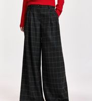 essentiel antwerp para mujer kollection pantalon ancho con costura retorcida negro 36 casual poliester reciclado