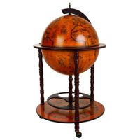 botellero globo terraqueo marron 555x55x5x935