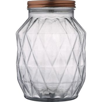 Bote en vidrio transparente de 2,9 l