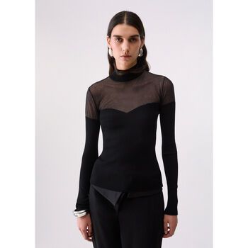 Liu Jo Blusa Jersey de cuello alto con inserciones see-through para mujer