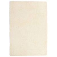 alfombra peluda de pelo largo navarra crema 200x290cm poliester vidaxl