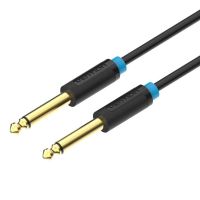 cable de audio vention baabf jack 65mm macho a macho 1m negro