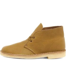 de CLARKS ORIGINALS DESERT BOOT DARK OLIVE LEATHER - 41 1-2 BROWN