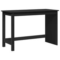 escritorio negro 112 x 50 x 75 cm madera de pino macizo vidaxl