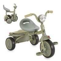triciclo infantil byox etan plegable con panel musical y luces - green