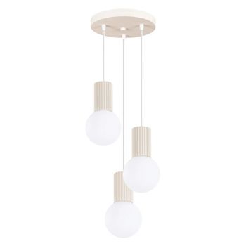 Lámpara colgante mido beige, 3 luces