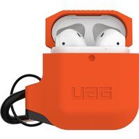 urban armor airpods case cover - orange  dark grey orange