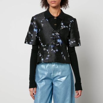 Ganni 3D Embellished Jacquard Blouse - EU 42/UK 14