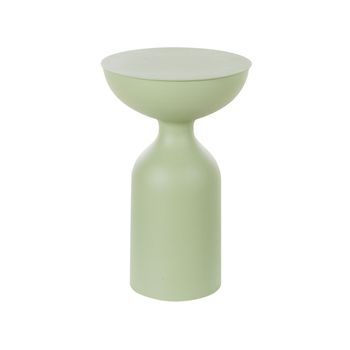 Mesa Auxiliar De Metal Decorativa De Hierro Verde Claro Cota