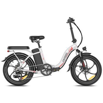 Bicicleta Eléctrica Urbana Plegable Fafrees F20+, 36 V, 20 Ah, 250 W,blanco