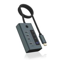 hub icy box 4 puertos 10 gbps ib-hub1454-c31 aluminio usb-c pd 20 w