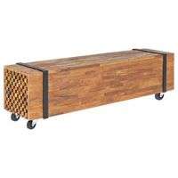mueble para tv madera teca macizo 110x30x325 cm vidaxl