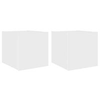 2 uds muebles tv de pared  mueble de salon  armario tv con luces led blanco 305x35x30 cm