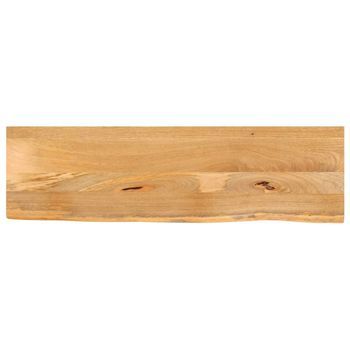 Tablero De Mesa Borde Natural Madera Maciza Mango 100x30x2,5 Cm Vidaxl