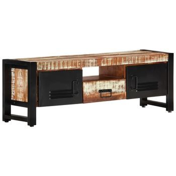 Mueble De Tv Madera Maciza Reciclada 120x30x40 Cm Vidaxl