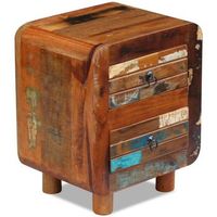 mesita de noche de madera maciza reciclada 43x33x51 cm vidaxl