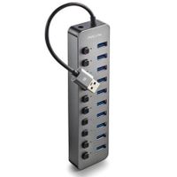 hub ngs 10 puertos usb 30 5gbps ihub10 con interruptores y alimentacion externa