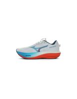zapatillas de running mizuno wave rider 30 hombre blancoazulnaranja