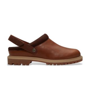 Timberland para mujer. TB0A2PSBEM61 Zuecos de Piel Premium marrón (36 W), Plano, Ninguno, Casual