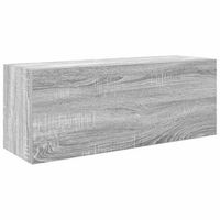 armario de pared bano madera ingenieria gris sonoma 80x25x30 cm vidaxl