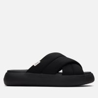 toms womens alpargata mallow crossover vegan sandals - blackblack - uk 3