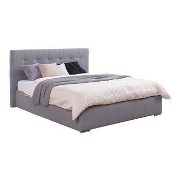 Cama Florence 100, Doble, Gris, Tapiz, Somieres, 158x216x105cm