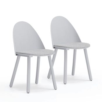Pack 2 sillas de comedor gris claro
