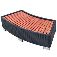 vidaxl escalon para spa poli ratan 92x45x25 cm negro