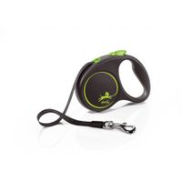 flexi black design correa extensible para perros talla m - 5 m - verde