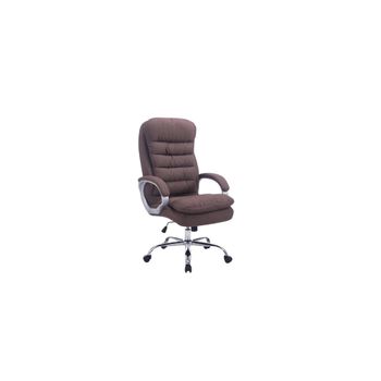 Silla de oficina giratoria regulable en Tela Marrón