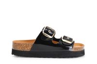 zapatilla de mujer con hebillas black 36