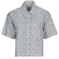 guess camisa ss camp collar boxy shirt para mujer