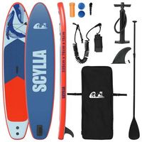 tabla de paddle inflable scylla 335 x 76 x 15 cm azul para vidaxl