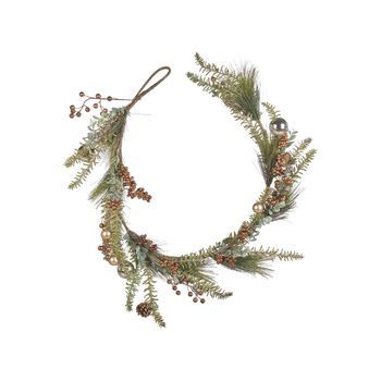 Guirnalda Verde Cobrizo 150 Cm Material Sintético Artificial Navidad Adornos Rota