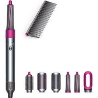 dyson airwrap complete hair styler  de-tangling comb - nickel  fuchsia fuchsia
