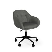silla de escritorio acolchada en gris oscuro