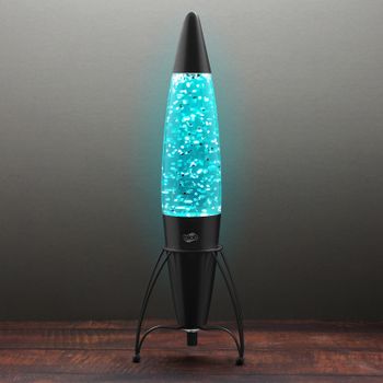 Blob Lamp 17" ROCKET Matt Black Glitter Lamp