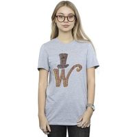 willy wonka camiseta w logo hat para mujer