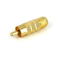 adaptador conversor coaxial rg6 a rca startechcom rcacoaxmf chapado en oro
