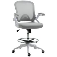 vinsetto silla de oficina silla de escritorio asiento alto ajustable reposapies abatible reposabrazos giratorio 360 malla transpirable   aosom espana