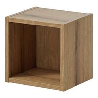 estante cubo para bano newport aglomerado 27x25x21 cm - roble