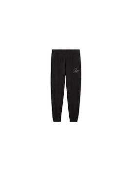 Pantalón Puma Ess Script Comfort Mujer Negro