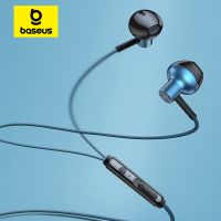 baseus h19 auriculares con cable 6d estereo bajo auriculares intrauditivos con conector de 35mm con microfono para xiaomi samsung iphone 6 auriculares