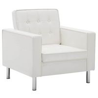 sillon blanco 75x70x75 cm piel sintetica vidaxl