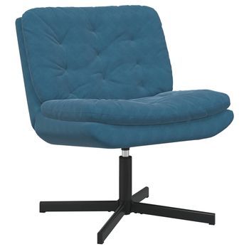 Sillón Relax Giratorio Azul 63 X 75 X 76 Cm Terciopelo Vidaxl