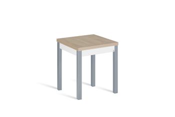 Mesa cocina extensible libro 65(130)x65 cm roble pata gris